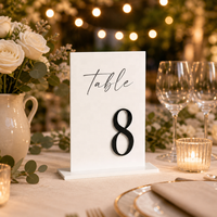 Numéros de table de mariage en forme d'arche givrée avec supports panneaux en acrylique et supports, parfaits pour la décoration