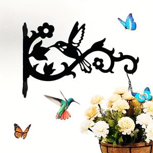 <span class=keywords><strong>Crochet</strong></span> mural multifonctionnel en fer de style européen élégant, motif oiseau et fleur, pour outils de salle de bain, support de plantes, étanche - Product Image 3