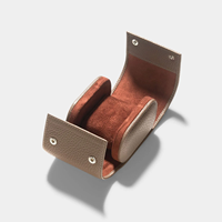 Rouleau de Montre Unique Langqin Style Voyage Personnalisé 1 Fente Carré en Cuir PU Étui de Rangement avec Design Spécial