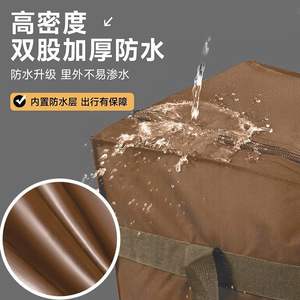 Bolsa de almacenamiento de tela Oxford, organizador de ropa de lona rectangular de gran capacidad para viajes de ocio, mudanzas y embalaje - Product Image 3