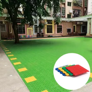 Outdoor Basketball Court Floor Rubber Mat Line Marking Half System Pp Plastic Tile Outside Flooring Carpet