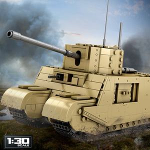 Reobix World Tanks 1:30 Échelle de construction de chars lourds allemands de type chasse-char, jouet de construction militaire de la Seconde Guerre mondiale pour enfants - Product Image 2