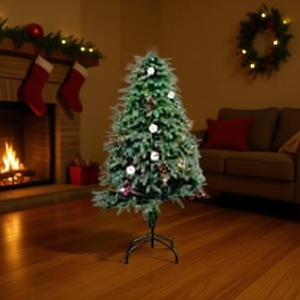 Homeera Artificial Christmas Tree 150cm 170T Pine Indoor Standing With Ornament Bendable Branch Easy Installation - Product Image 2
