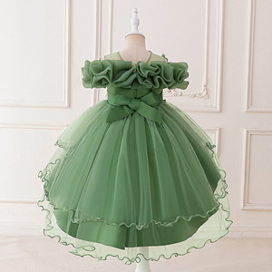 Robe de soirée pour enfants, en dentelle et tulle, pour filles, robe de cérémonie, OEM personnalisé, pour anniversaire, fête, banquet, performance au piano - Product Image 6