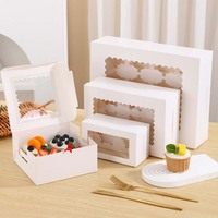 Caja para Empacar Cupcakes con Capacidad para Dos Cupcakes, Divisores Elevados, Portátil, Material de Grado Alimenticio, Caja Completa