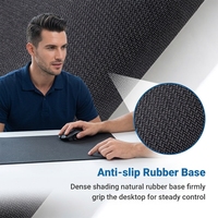 Grand tapis de souris de jeu en caoutchouc naturel, imperméable, antidérapant, avec bords cousus, pour clavier de bureau, jeux et ordinateur