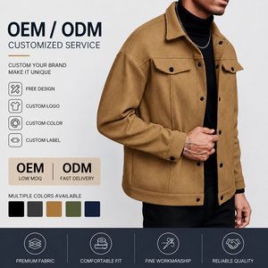 Nuova Giacca alla Moda per Uomo, <span class=keywords><strong>Cappotto</strong></span> Autunno-Inverno con Risvolto, Giacca Casual Business Comoda per Uomo - Product Image 1
