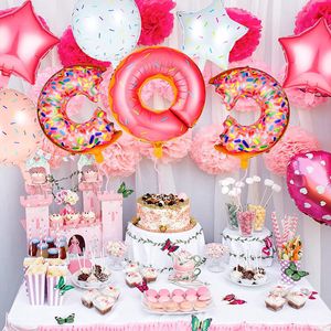 Set de Globos de Donut, Globo de Aluminio con Forma de Donut, Decoración para Fiesta de Cumpleaños Infantil - Product Image 5
