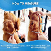 Collier de protection AnYue pour chat et chien, avec boucle de fermeture, anti-morsure, en tissu maillé, toutes saisons, lavable à la main