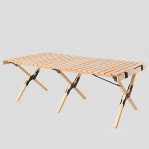 PIN PO Petite omelette en bois de hêtre Table pliable pour pique-nique en plein air et camping Salle à manger pour cour hôtels écoles villas Chambres à coucher - Product Image 5