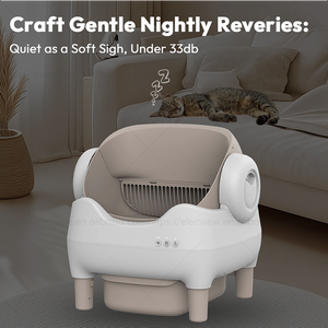 Elecpet 2025 Intelligente Elektrische Auto Zelfreinigende Open Kattenbak Met Wifi Afstandsbediening App-Bediening Geurvrij Geurbestendig - Product Image 6