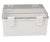Boîtier électronique extérieur étanche IP65 avec fermeture à clapet -40~+75 300*200*170mm Corps en ABS Couvercle en PC Instruments électroniques CE
