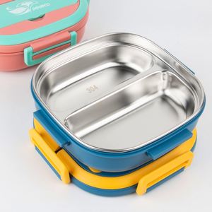 Food Grade Stainless Steel Leakproof Bento <b>Box</b> for Kids Complete <b>Lunch</b> Set with Portable Cutlery - Product Image 3