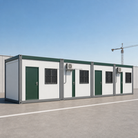 Maison préfabriquée modulaire détachable, conteneur portable pour logement de travailleurs sur chantier, dortoir en acier galvanisé de 20 pieds