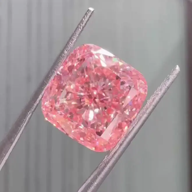 Starsgem rosa fantasia colore grande carato forma cuscino laboratorio sviluppato diamante rosa diamante