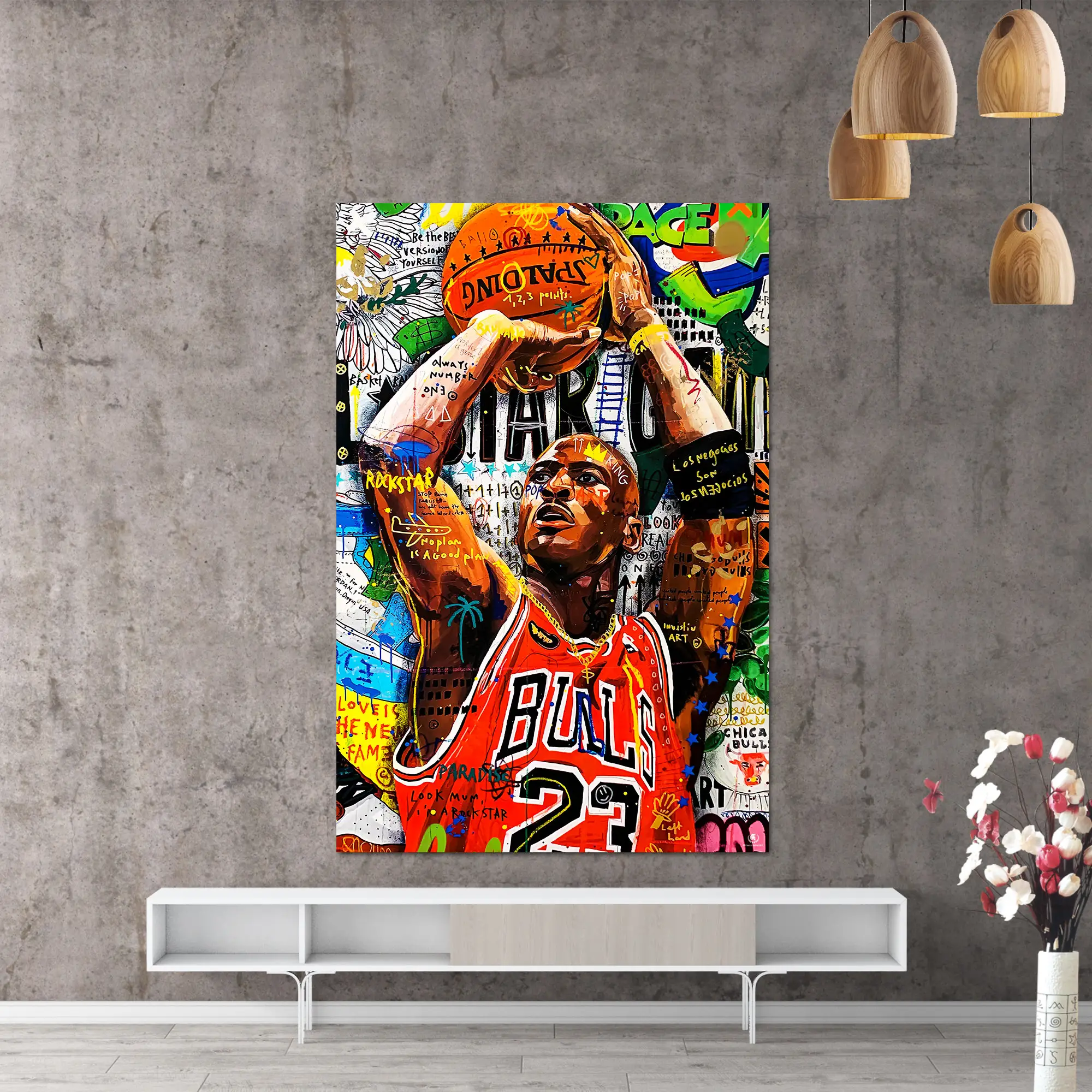 Майкл холст большой художественный подарок для бойфренда баскетбольная печать подарок поп-арт Настенный декор