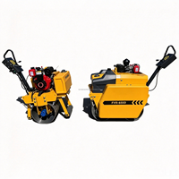 Mini-rouleau compresseur OEM à chenilles 300kg-700kg, moteur essence/diesel, machine de terrassement, pompe hydraulique Eaton, moteur de compresseur