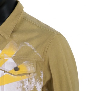 Veste en jean à manches longues TOPSHOW personnalisée en coton 100% avec impression sur écran, streetwear pour hommes - Product Image 5