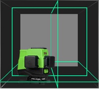 Niveau laser 3D vert à nivellement automatique, ligne de 360 degrés pour sol, mur, plafond, escaliers, décoration