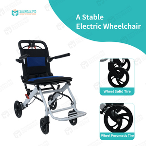 כסא גלגלים ידני מתקפל מאלומיניום, גלגלים קטנים, נייד, כסא ניידות לסיוע לנכים - Product Image 3