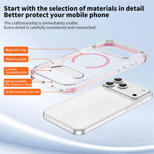 Coque de téléphone transparente magnétique en TPU et PC, antichoc, anti-traces de doigts, compatible avec la charge sans fil, pour IP17 Pro Max/17 16 15 14 13 <span class=keywords><strong>12</strong></span> (vente en gros) - Product Image 2