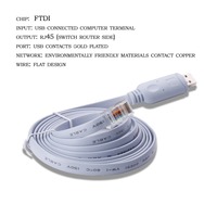 Câble de console USB, câble USB vers RJ45, adaptateur série essentiel, câble de console avec puce FTDI compatible
