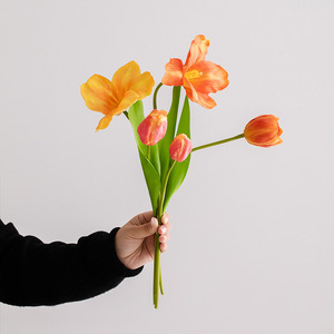 Tulipán Artificial de Tallo Único, Flor de Seda con Tacto 3D, Decoración para el Hogar, Accesorios para Bodas, Adornos para Fotografía, Flores Artificiales - Product Image 1