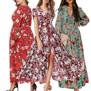 Nuovo Abito Casual da Donna Stile Industriale, Vestito Lungo Floreale Estivo da Donna, Abbigliamento Femminile in Stock - Product Image 2