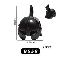 Casque de Chevalier Médiéval, Armes Militaires, Figurines de Soldats, Accessoires en Plastique, Blocs de Construction, Jouets pour Enfants B055-B561