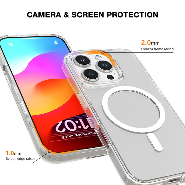 Factory Wholesale OEM Custom Package Shockproof clear Anti Yellowing Magnetic Mobile Phone Case Cover for iPhone 17 Pro Max Air