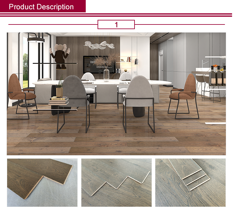 Engineering Building Multi-layer Oak Flooring Brown Commercial Home Decoration Wood Floorin