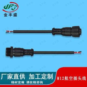 M12 Waterproof Aviation Connector Cable 2-Core Sensor Connection Wire Harness Outdoor LED Street Light Use Fire Retardant - Product Image 2
