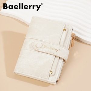 Baellerry Women's Short <b>Wallet</b> Off White Multifunctional Zippered Card <b>Holder</b> Everyday Use - Product Image 1