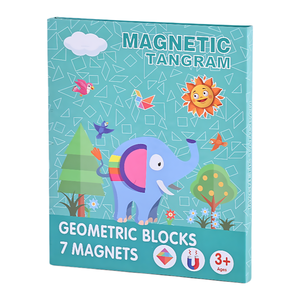 Jeu de <span class=keywords><strong>puzzle</strong></span> Tangram classique avec tableau magnétique souple, outil d'apprentissage DIY, <span class=keywords><strong>puzzle</strong></span> magnétique pour enfants - Product Image 2