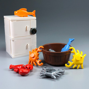 ตัวต่อขนาดเล็ก MOC รูปสัตว์น้ำ กุ้งก้ามกราม ปู <span class=keywords><strong>ปลา</strong></span> <span class=keywords><strong>ตู้</strong></span>แช่เย็น <span class=keywords><strong>ตู้</strong></span>เก็บอาหารสด สำหรับเด็ก - Product Image 3