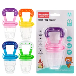 baby teether nipple fresh fruit food vegetable bite bag pacifier safe eat silicone feeder baby product It will make a sound