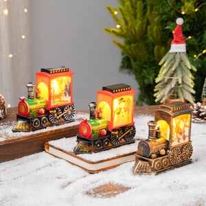 Christmas LED Light Train Locomotive Table Lamp Warm Yellow <strong>Battery</strong> Powered Portable Wireless Control IP33 Rated <strong>1</strong>-Year Warranty - Product Image 2