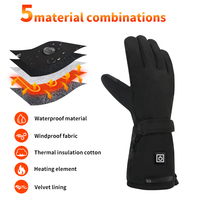 Gants chauffants personnalisés coupe-vent imperméables respirants de sécurité thermiques à écran tactile rechargeables à batterie pour le ski, la course à vélo, la course à pied