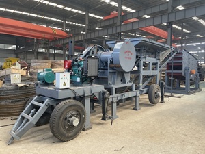 Meilleure vente <span class=keywords><strong>Station</strong></span> de concassage de pierre en béton mobile 100tph montée sur roue, prix de la machine de concasseur à mâchoires portable diesel - Product Image 3