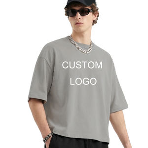 Camiseta Unisex de Algodón Estilo Streetwear, Corte Cuadrado, Hombros Caídos, Lisa, 230GSM, Alta Calidad, con Logotipo Personalizado, Talla Grande para Hombre - Product Image 1