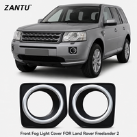 Couvre-phare antibrouillard avant LR040783 LR040784 Gauche Droit Paire Noir Anneau Argenté 2011-2015 Ajustement Direct pour Land Rover Freelander 2
