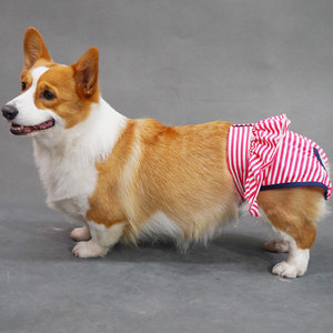 Culottes menstruelles pour chien femelle, en coton rayé, respirantes, pour chiens de petite et moyenne taille - Product Image 2