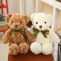 Peluche en coton doux personnalisée Greenmart, ours en peluche avec ruban, jouet en peluche, coussin, cadeau d'anniversaire parfait pour les filles
