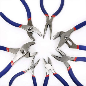 Juego de 7 Alicates de Acero Inoxidable con Articulación Ranurada, Alicates de Punta Larga, Alicates de Articulación Deslizante, Alicates de Electricista y Alicates Diagonales para Uso Industrial y Bricolaje - Product Image 1