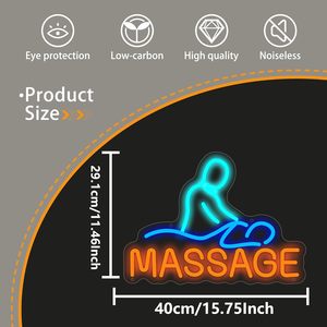 <b>Massage</b> Letreros Neon LED indoor hanging ambient light shop sign wall decoration light entrance indicator light luminous sign - Product Image 5