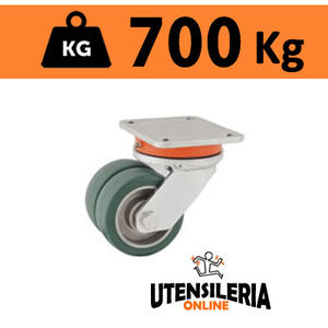Roue TR-ROLL avec support électrosoudé EEG MHD tournant 700Kg 62AL - Product Image 1