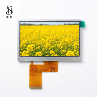 Panel LCD IPS 4,3 inci 800x480 Layar Sentuh Kapasitif dengan Antarmuka RGB Lampu Latar LED Kecerahan Tinggi