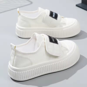 R2328 Mocasines de Lona para Mujer, Zapatos con Cordones, Primavera/Verano, Suela Gruesa, Transpirables, Antideslizantes, Casuales, Blancos, a la Moda - Product Image 3