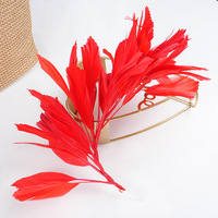 Plumes d'oie teintes de qualité supérieure, souples et flottantes, 6-8 pouces, pour décorations florales, vêtements et coiffures, directement de l'usine, HK Feathers