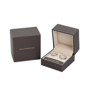 Vente en gros de boîte à bagues collier bracelet boucle d'oreille emballage de bijoux boîte à bijoux personnalisée en cuir PU <span class=keywords><strong>champagne</strong></span> haut de gamme avec logo - Product Image 2